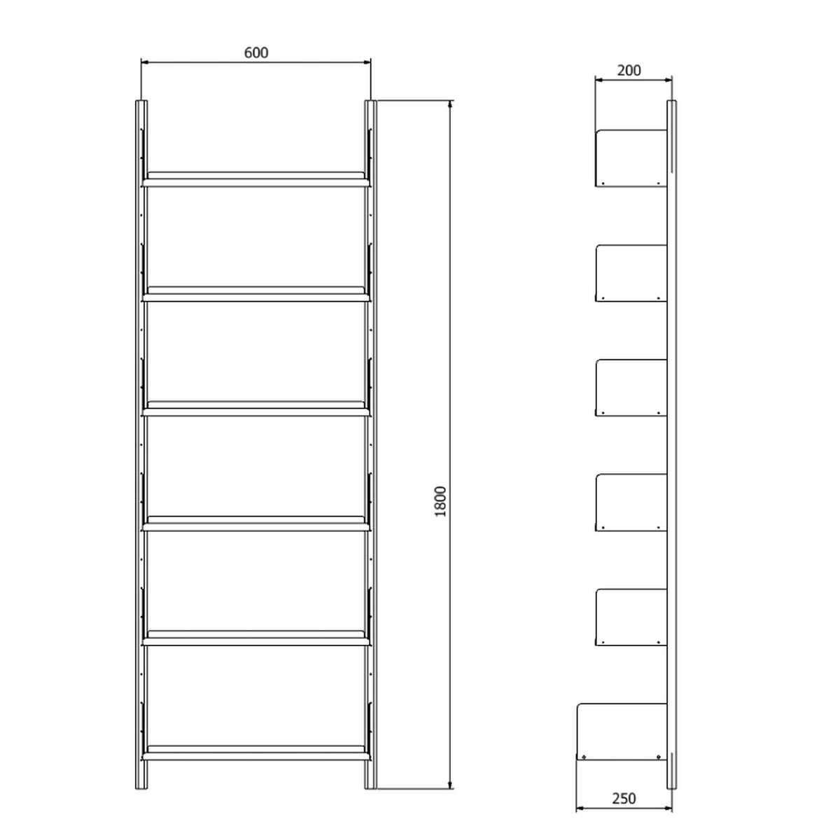 Shelves, Shelving Dimensions & Drawings